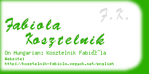 fabiola kosztelnik business card